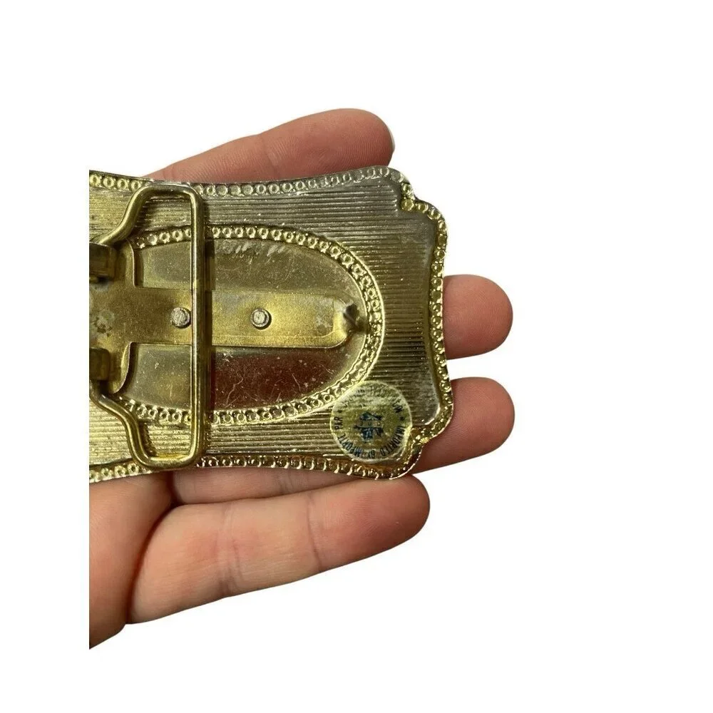 Vintage Western-Style Belt Buckle Metal Unisex Belt Buckle Collectible Wagon